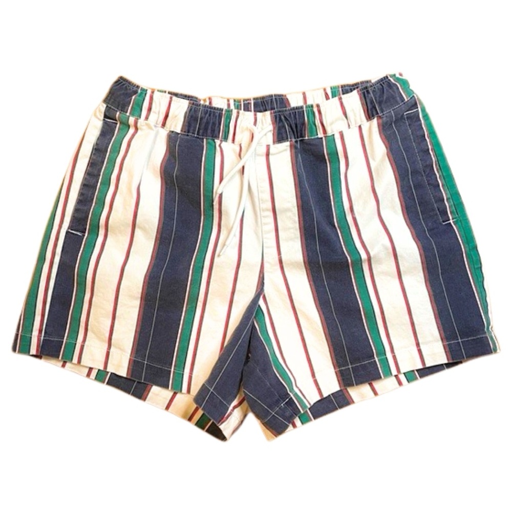 ASOS DESIGN slim shorter shorts in washed stripe